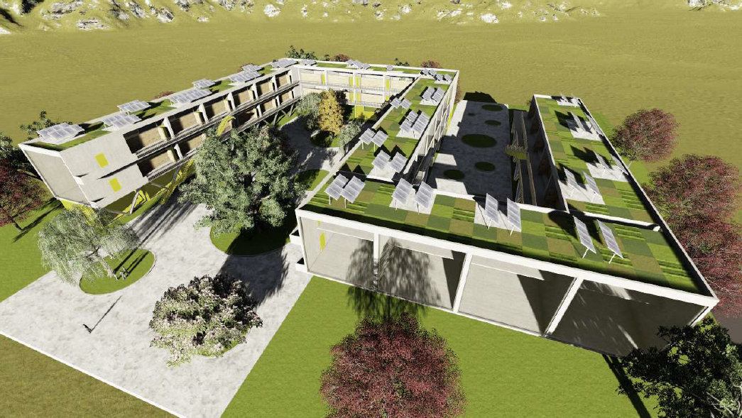 Render del Colegio Fomac en Soacha